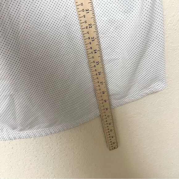 Bylt Drop Cut Athletic Lux Active Collared Polo Shirt White Dot Size L - Picture 2 of 6